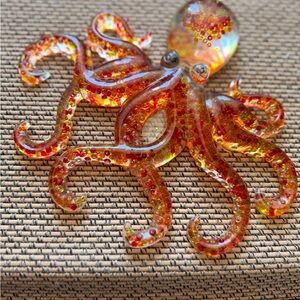 Colorful Glass Octopus Figurine